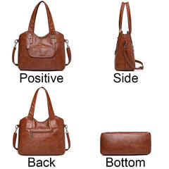 Luxury Soft Leather Handbags Designer Retro Crossbody Bags for Women