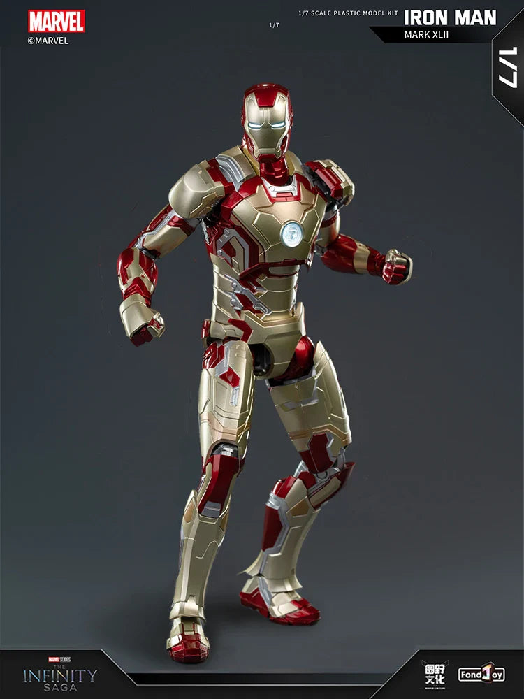 Original FondJoy Iron Man MK42 MK43 MK46MK5 MK6 MK7 DIY Toy Action Figure Tony Stark Legend Collection Anime Model Kids Gift