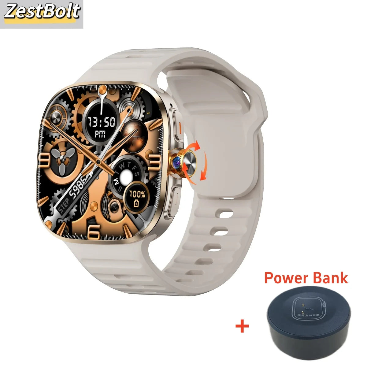 M99 Smartwatch 5G With 2.4inch Amoled Screen 900W Rotating Camera WIFI GPS Position Compass NFC Bluetooth 1024GB Smart Watch