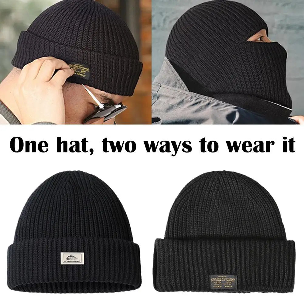 Mask Beanies Men Winter Balaclava Hat Knitted Hats Full Face Ski Bonnet