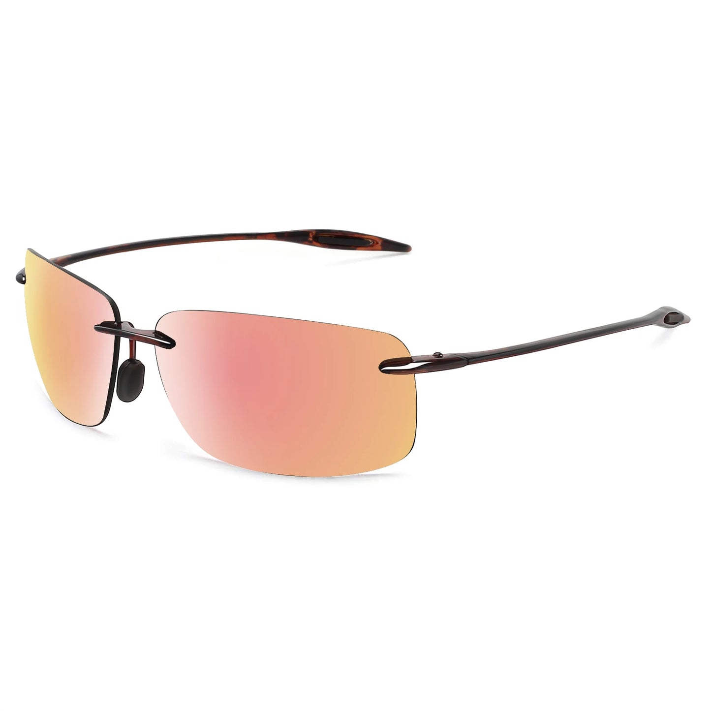 Sunglasses for Men: Orange Male Driving Rectangle Ultralight Frame Sunglasses