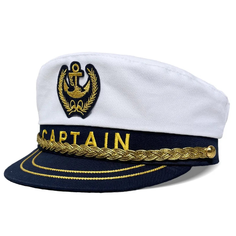 Men Women Baseball Caps Adult Adjustable Captain Costume Admiral Hat Y2K Cosplay Sailor Pilot Hat For Costume Party Performance