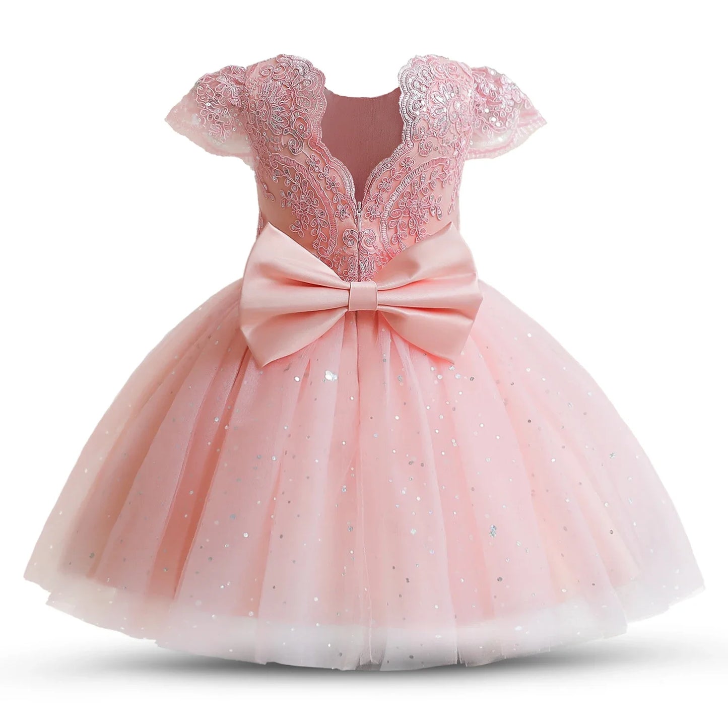 12M Baby Girl Baptism Princess Gown Infant One Year Birthday Party Clothes Eid Embroidery Sequin Flower Girl Wedding Dresses