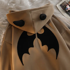Zip UP Hoodie Grunge Women Men Autumn Embroidery Letter Long Sleeve Gothic Hooded