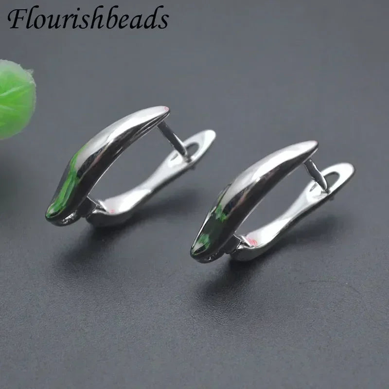 Nickle Free Anti-rust Real Gold Plating Metal Earring Hooks Women Jewelry Making Components 30pieces