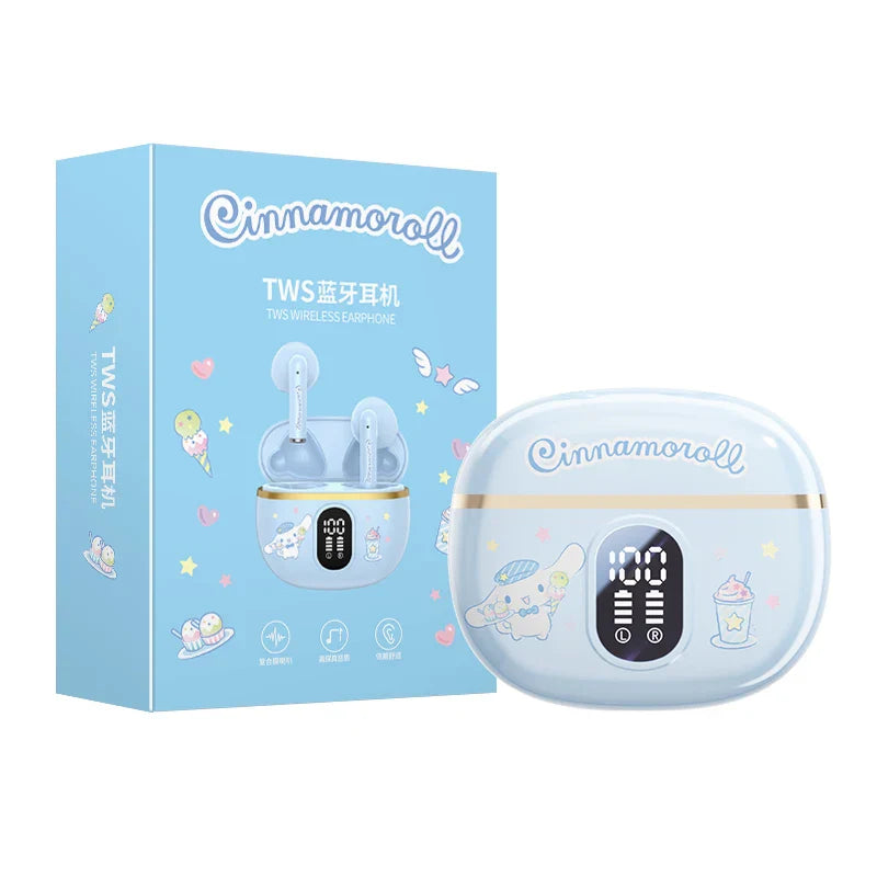 Sanrio TWS Earbuds BL48 Kuromi Bluetooth Earphones Cinnamoroll Wireless Headset Hello Kitty Sport Noise Reduction Game Headphone