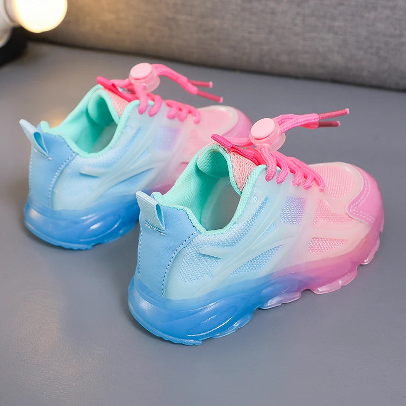 Children Boys And Girls Mesh Breathable Shoes Comfortable Casual Walking Lightweight