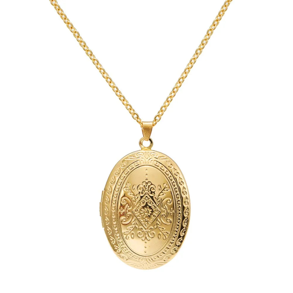 Love Heart Secret Message Locket Necklace Pendant Vintage Gift For Lover Couples Custom Message Fashion Jewelry
