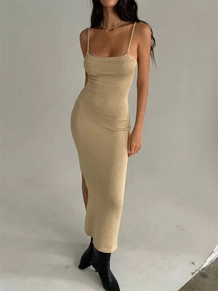 Backless Bandage Knitted Dress Elegant Outfits for Women