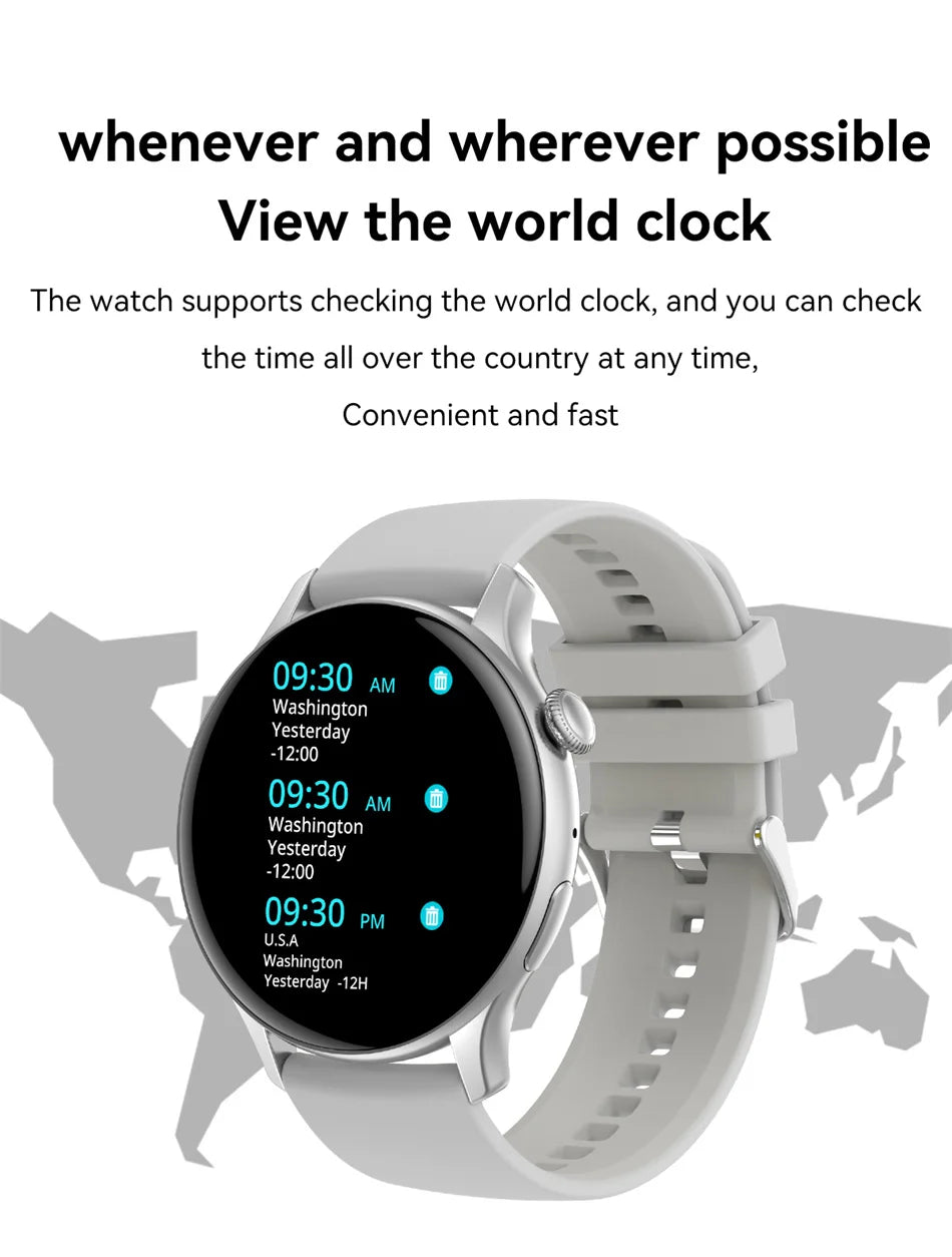 2026 New True AMOLED Smart Watch Ladies Screen Always Show Time 466*466 HD Health Tracker Voice Calling NFC Smartwatch Women