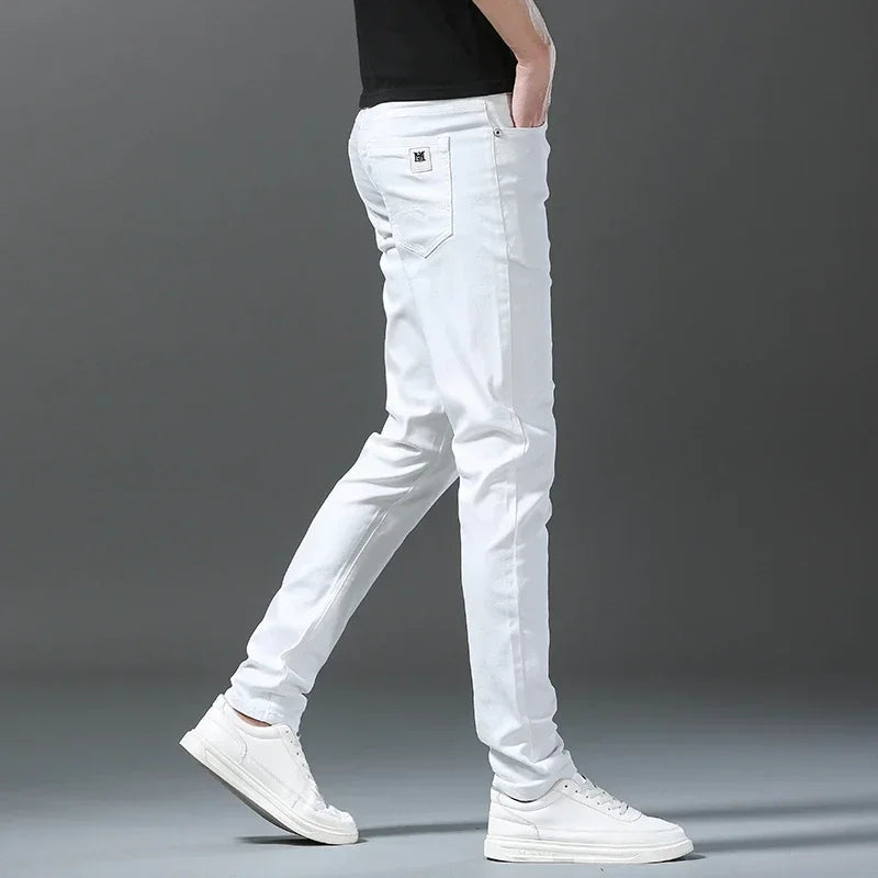 Men's Slim Jeans Straight Casual Fashion Pencil Pants Trousers