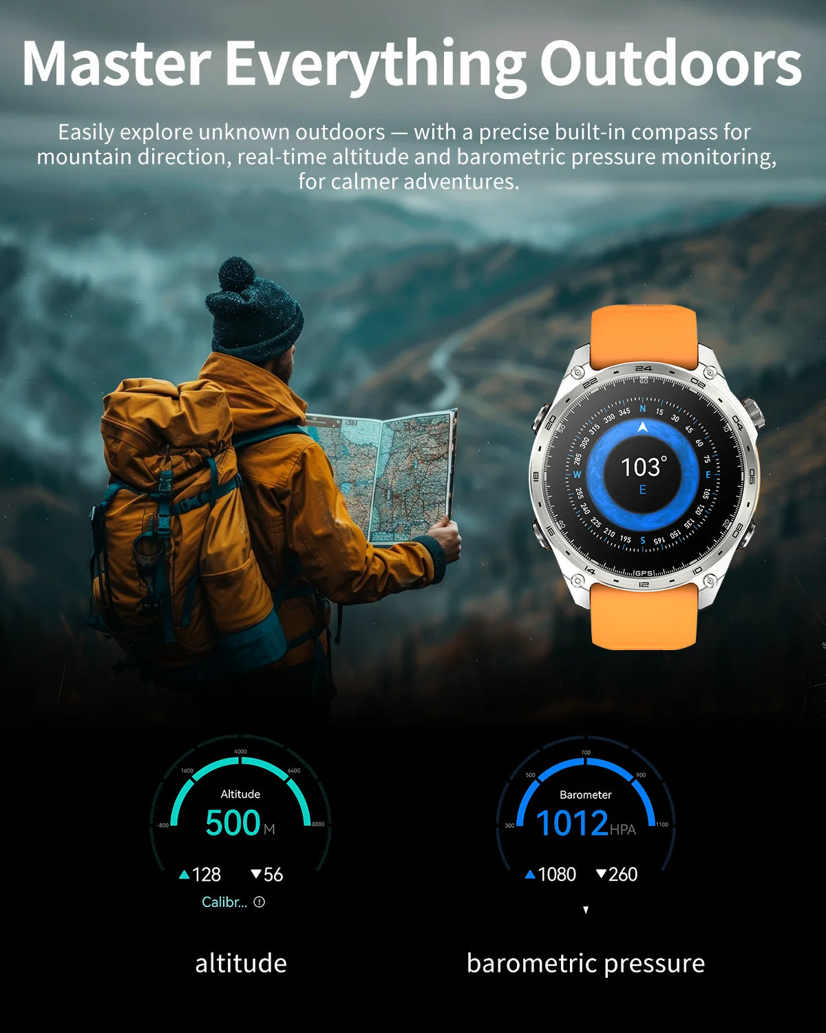2025New Built-in GPS Offline Map Position Smart Watch Men 4GB Memory 3ATM Waterproof MP3/4 Compass BT Call Swim Sport Bracelets