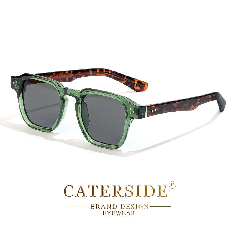 CATERSIDE Square Fashion Sunglasses Men Core Insert Temple Luxury Brand Sun Glasses Women Travel Beach Party Festival Gifts