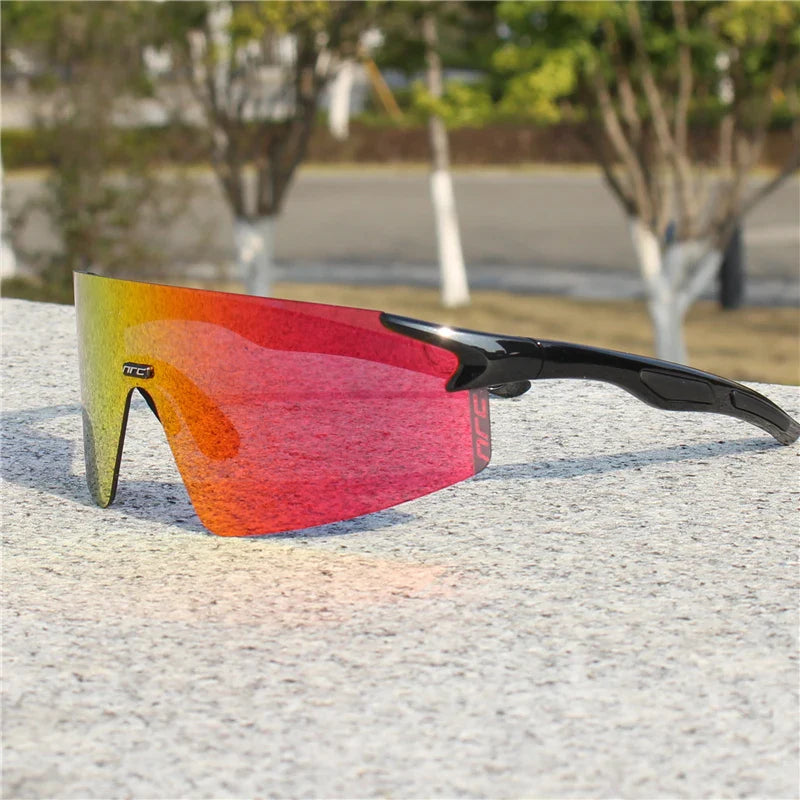 NRC Cycling Sunglasses 1lens UV400 TR90 Sports Bicycle Glasses MTB Mountain Bike Fishing Hiking Riding Eyewear for Men Women