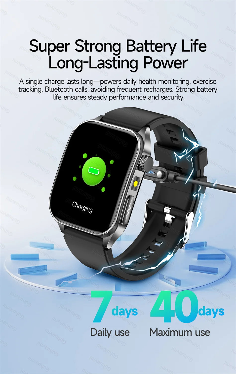 2026 New Smart Watch laser therapy health conditioning Blood oxygen Pressure Uric Acid Blood lipid ECG Smartwatch for Man Women