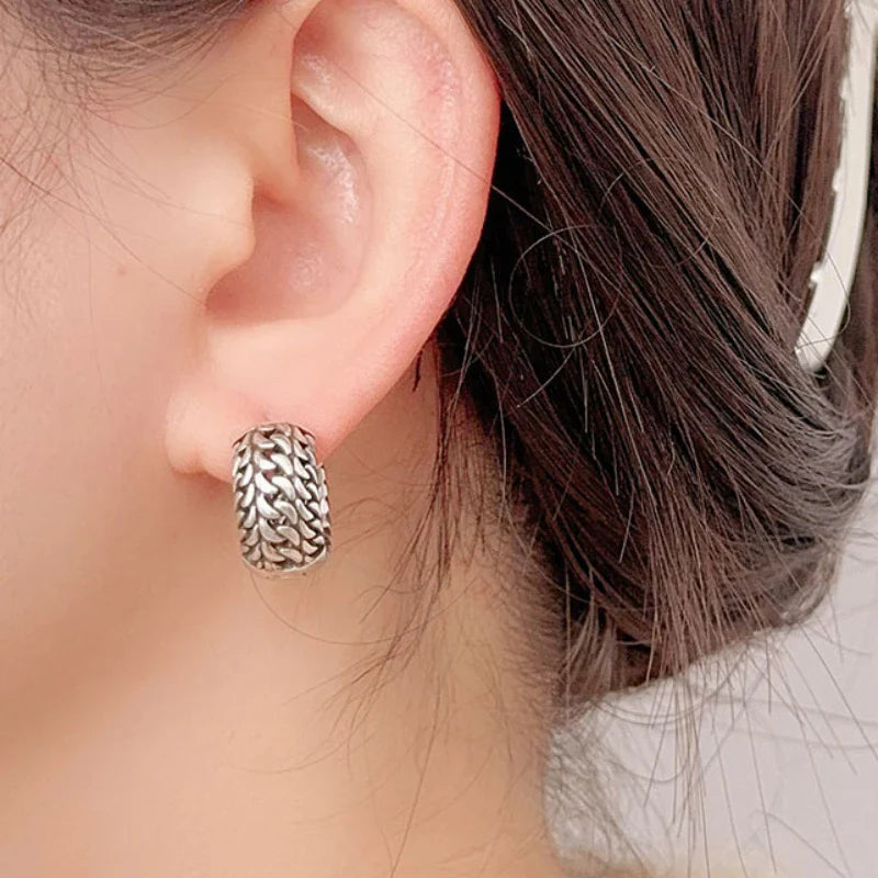 Fashion Jewelry Sweet Korean Temperament Metal Geometric Hoop Earrings For Women Party Gifts Simply Design Accessories