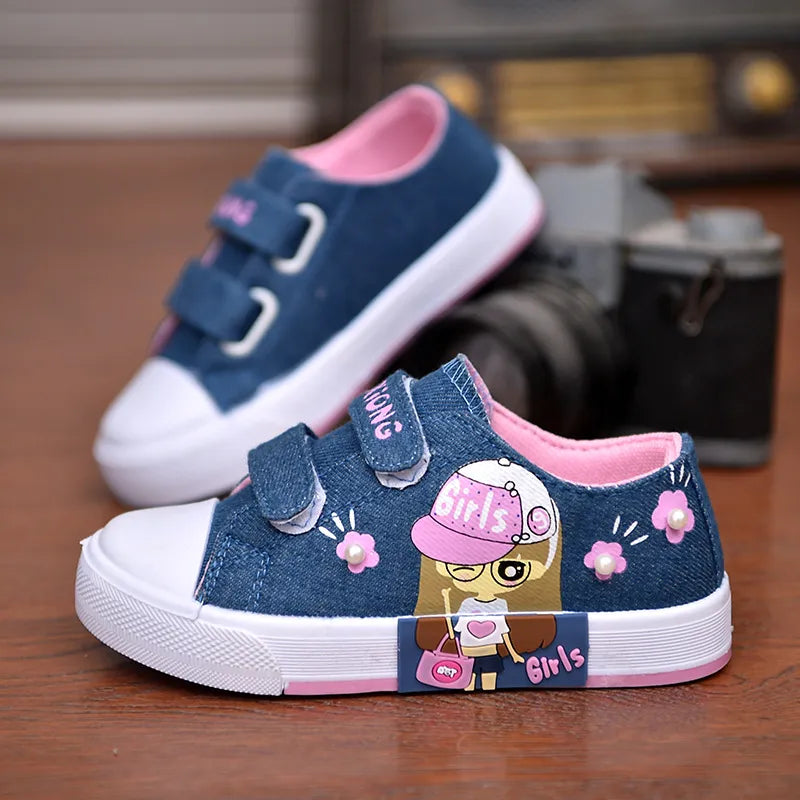 Children's Canvas Shoes Soft Bottom Fashion Kids Casual Sports Running Shoe