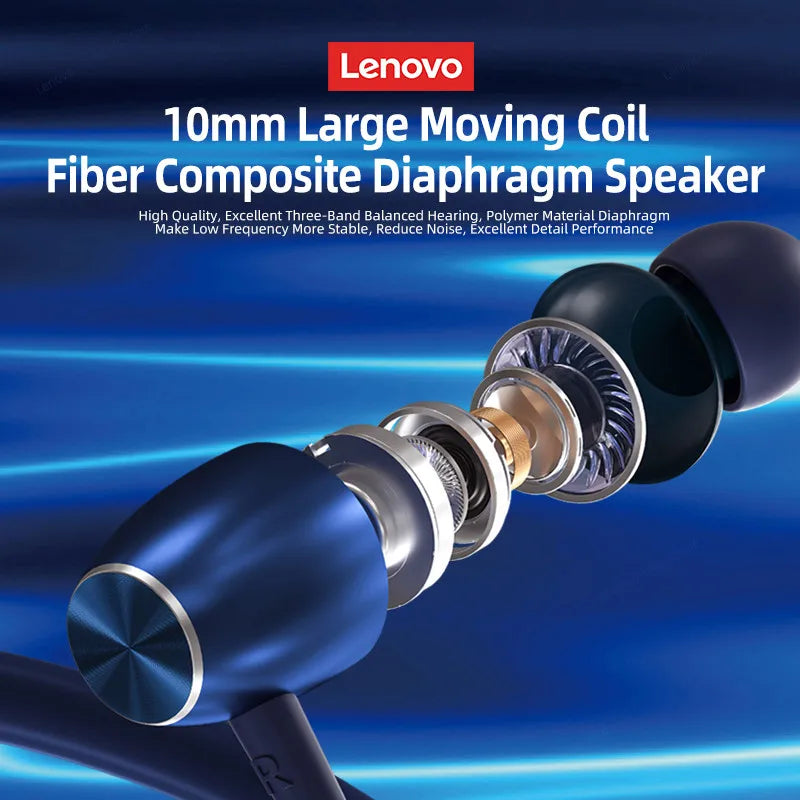 Origial Lenovo HE05X Bluetooth 5.0 Magnetic Absorption In-ear Design Earphones Skin-touching Headset HiFi Sound Headphones