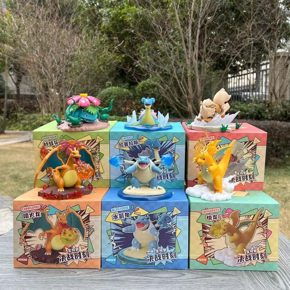 Original Pokemon Venusaur Dragonite Lapras Blastoise Charizard Arcanine Anime Figures PVC Toys Kawaii