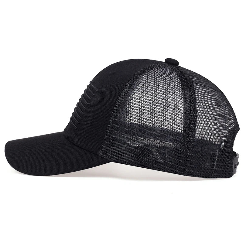 Fashion American Flag Embroidery Baseball Net Caps Spring and Summer Outdoor Adjustable Casual Hats Sunscreen Hat