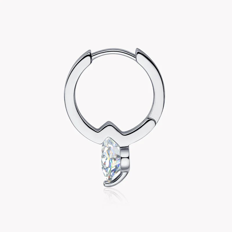 Solitaire 1ct D Moissanite Earrings for Women 2023 Diamond Sterling Silver Hoop Earrings 925 Drop Earrings Girls 14k Gold Plated