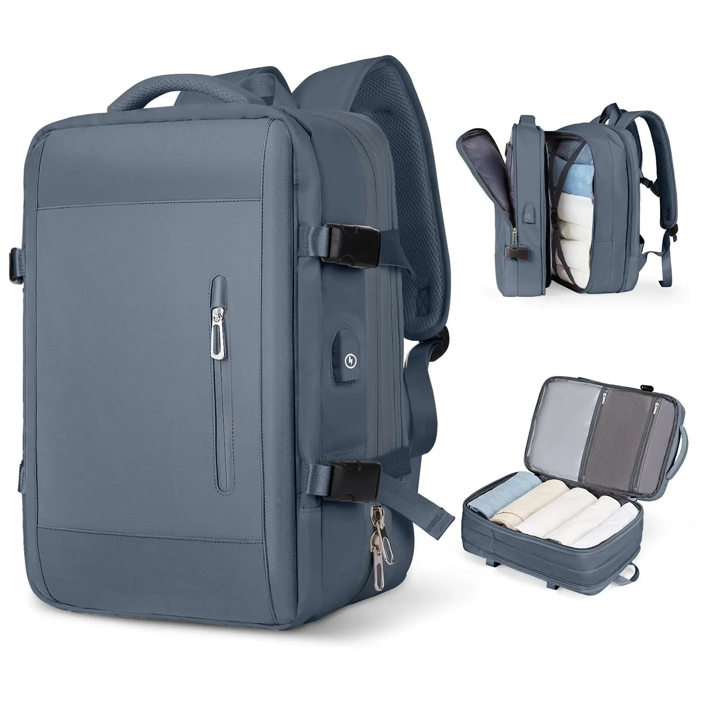Likros Men Backpack Business Travel Backpack Carry on Waterproof Expandable Backpacks Large Capacity Weekend Traveler Laptop Bag