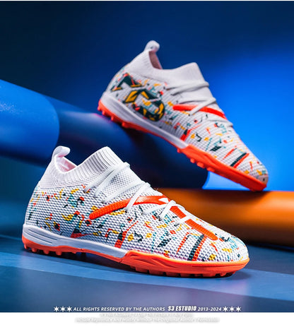 Mens Football Field Boots Ultralight Turf Indoor Society Training Soccer Shoes Cleats