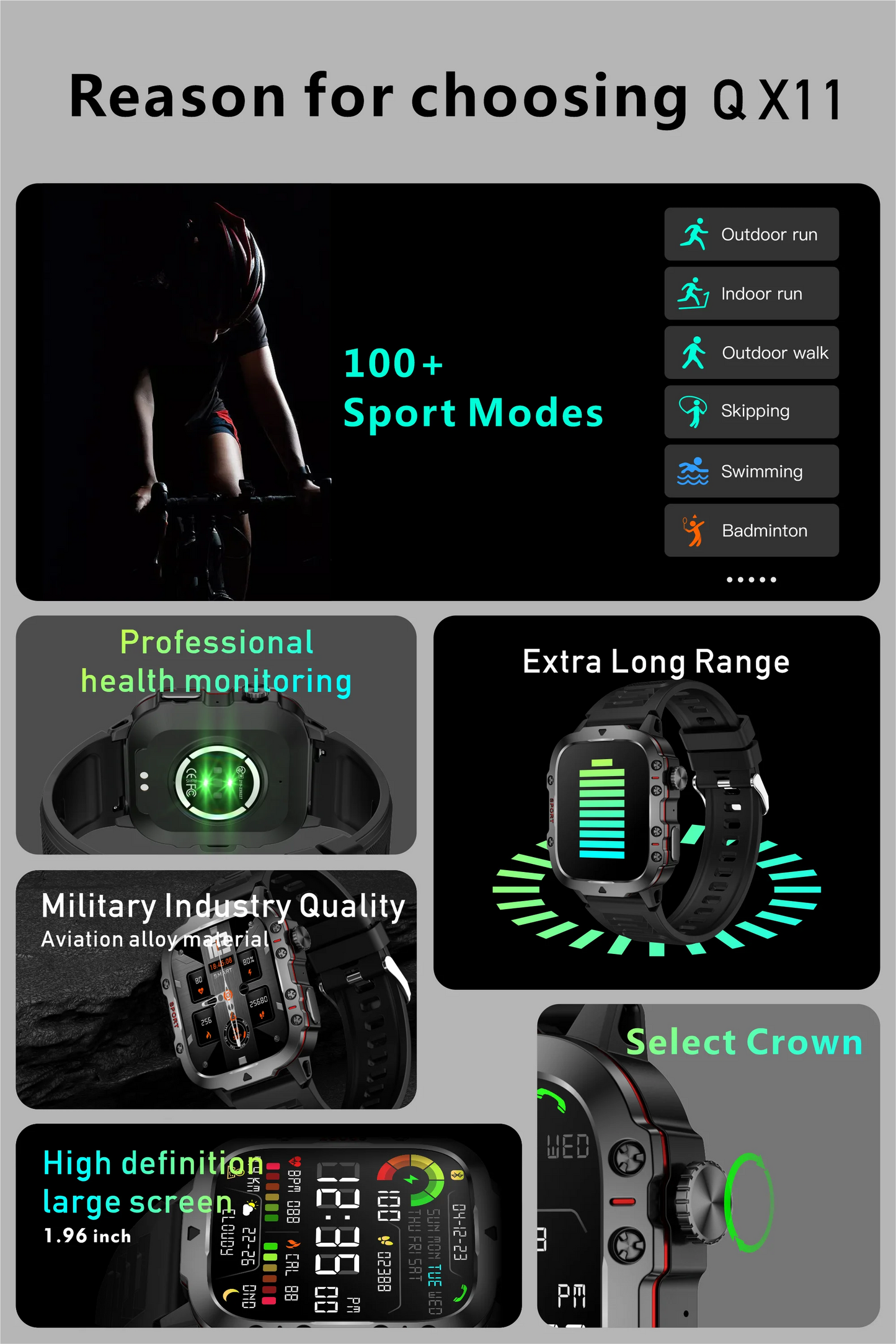 Military Men Smart Watch Bluetooth Call Fitness Clock Heart Monitor 3ATM Swim Waterproof Sport Smartwatch for IOS Android 2025