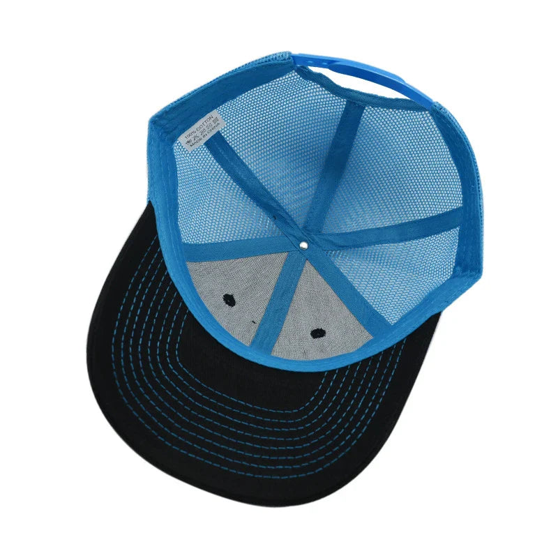 New Fashion Slight Curved Brim Baseball Cap For Men Women Summer Breakable Net Blank Truck Caps Sun Hat