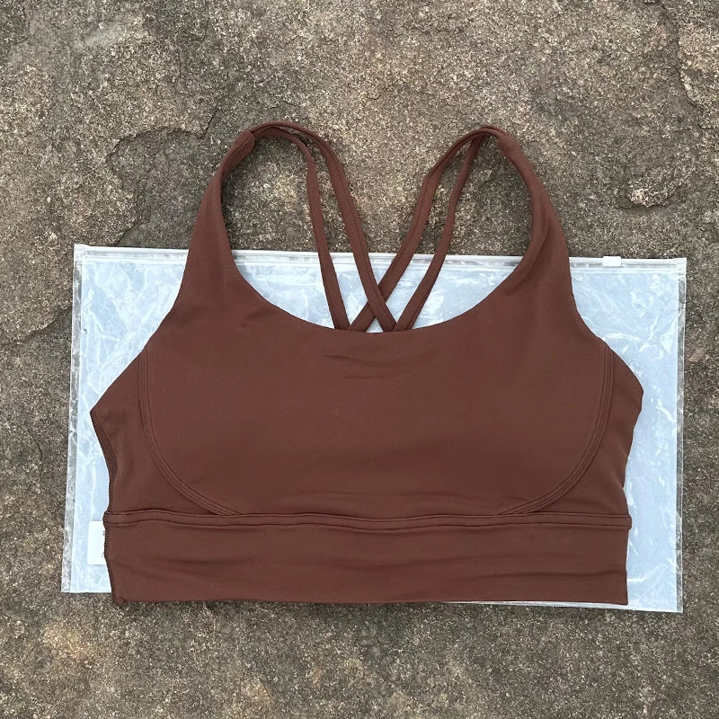 Women Fitness Bra Tights Yoga Vest High Strength Shockproof Gym Sports Top