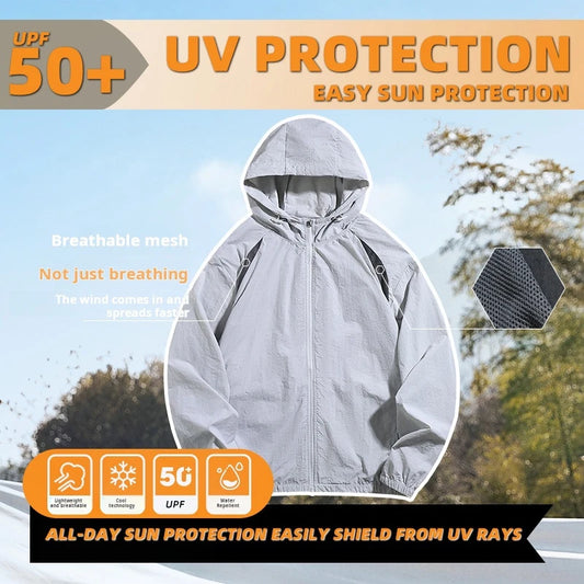 Summer Hooded Jacket Men Women Waterproof Sun Protection Clothing Outdoor  Clothes