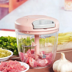 500/900ML Portable Garlic Chopper Manual Meat Mincer Crusher Vegetable Onion