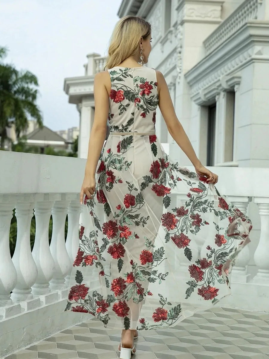 Evening wear Dresses: Ankle-Length Sequin of Formal Evening Prom Dress Women