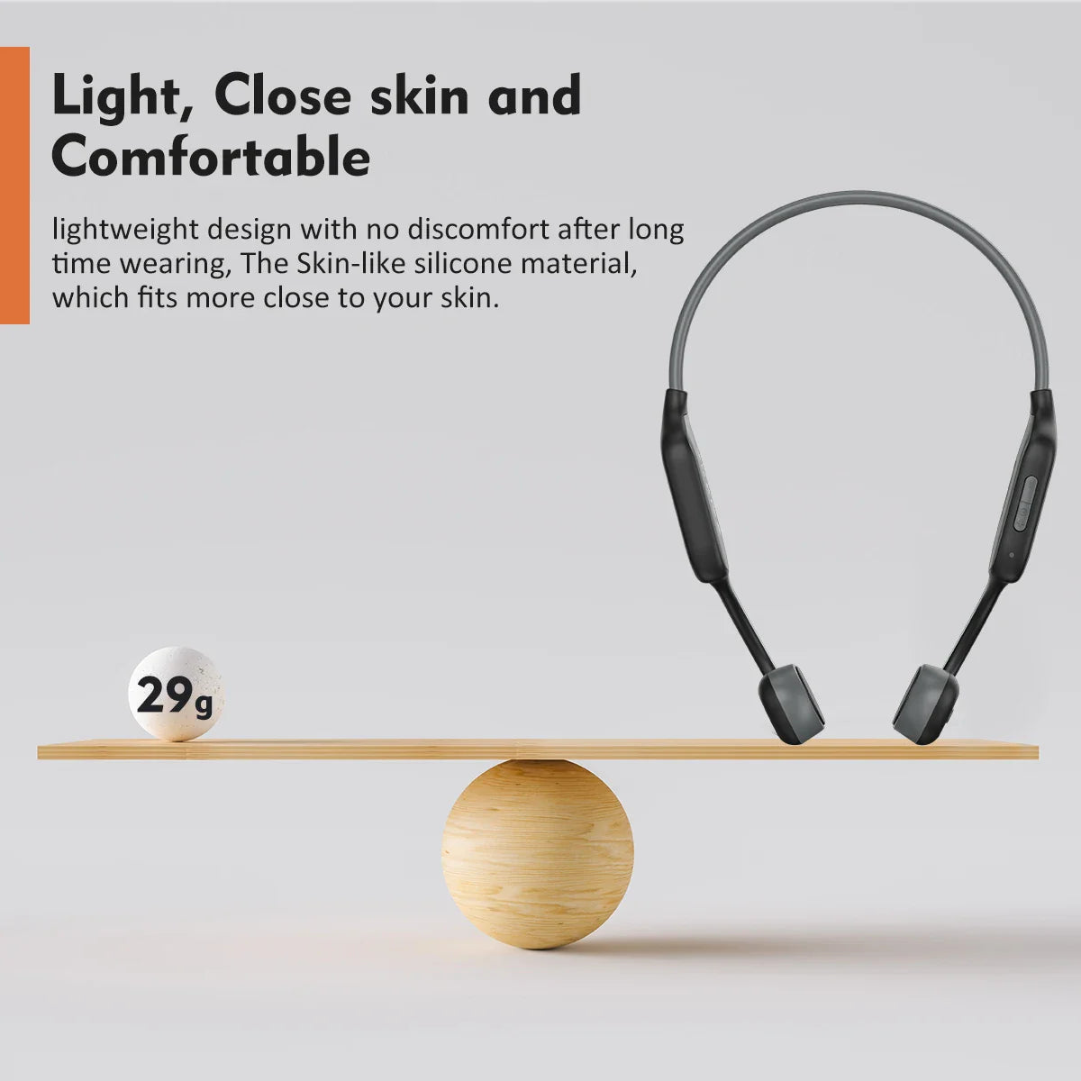 PARAMITA Real Bone Conduction Headphones Bluetooth Wireless Earphones Waterproof Sports Headset with Mic for Workouts Running