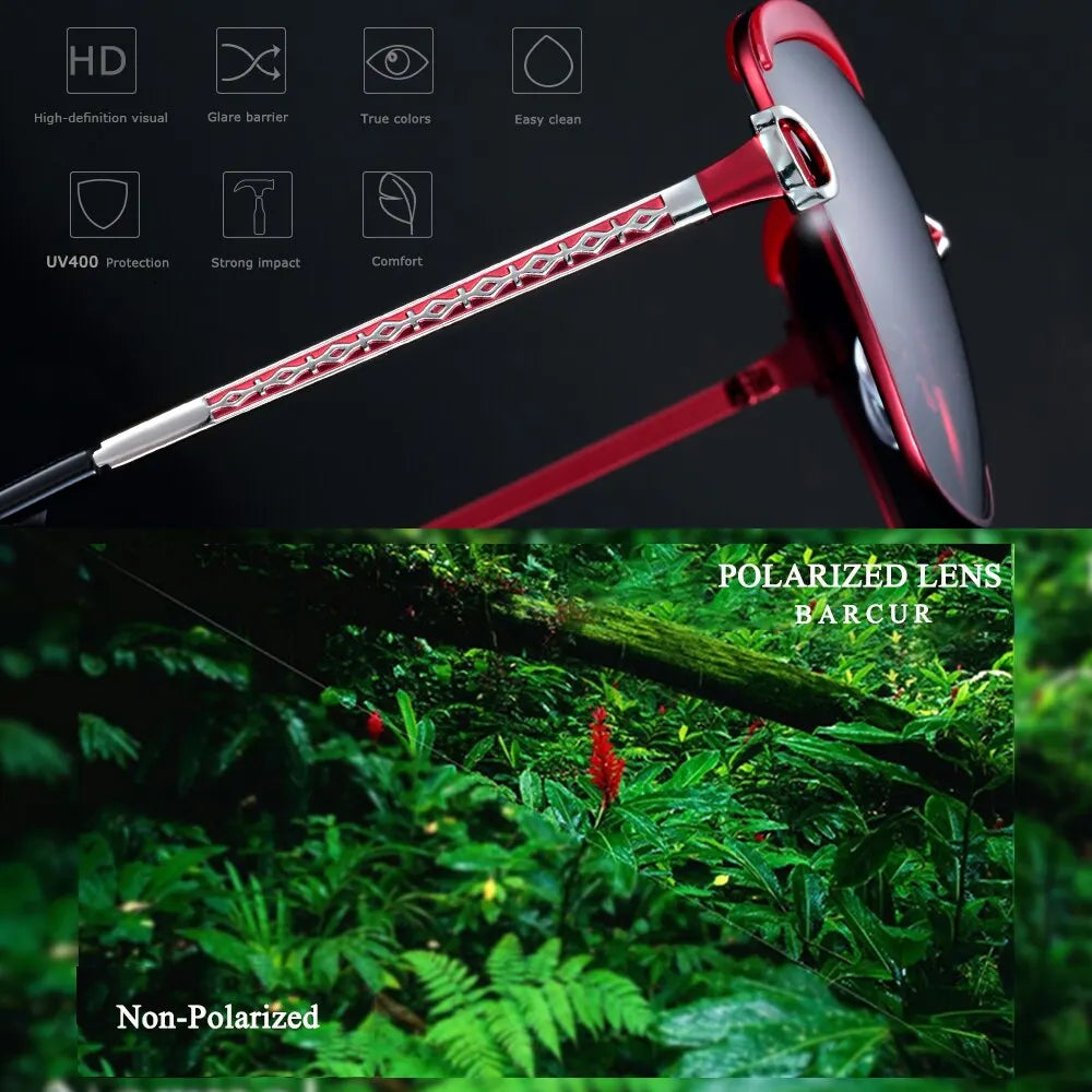 Polarized Ladies Sunglasses Women Gradient Lens Round Sun Glasses Square Luxury