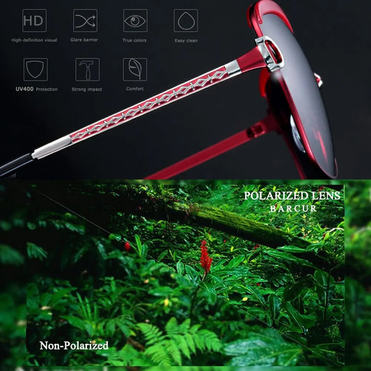 Polarized Ladies Sunglasses Women Gradient Lens Round Sun Glasses Square Luxury