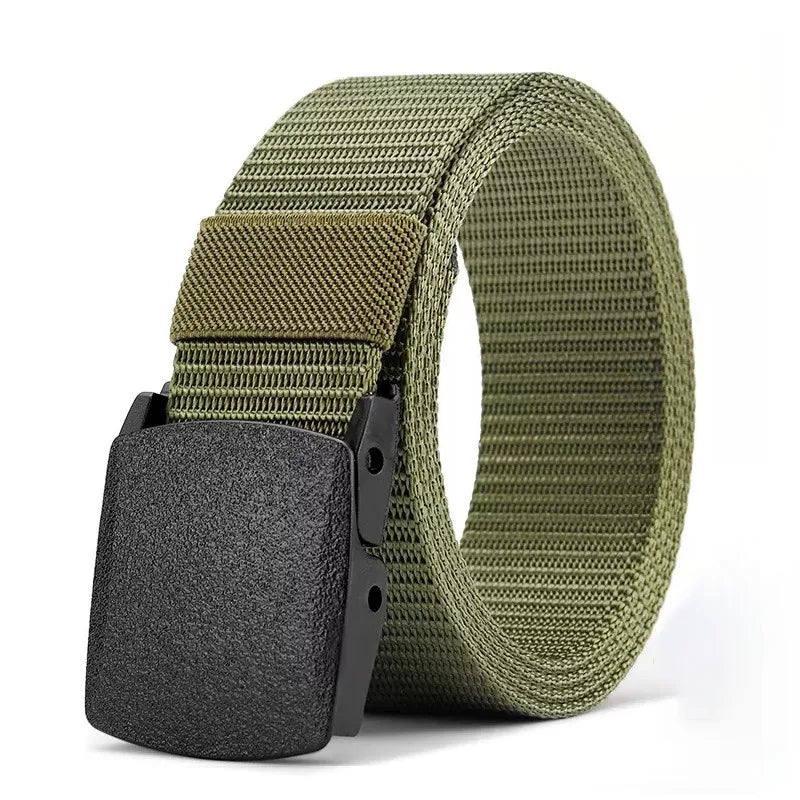 Men's Tactical Belt Non-Metallic Outdoor Sports Leisure Men's Belt Student Canvas Belt