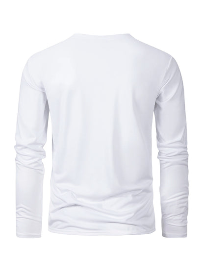 Men's Long Sleeve T Shirts Casual Round Neck Moisture Wicking Tees Male Tops Sports comfortable versatile Men's T-shirts