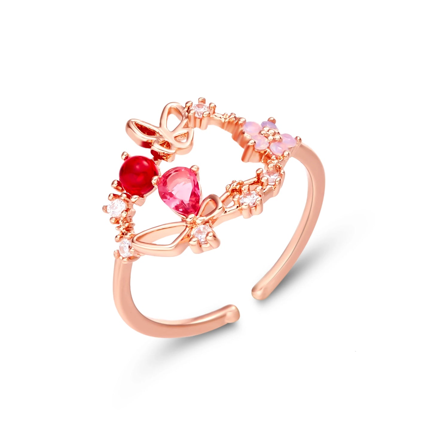 Rings for Women Girls Temperament Micro-inlaid Crystal Zircon Finger Rings Party