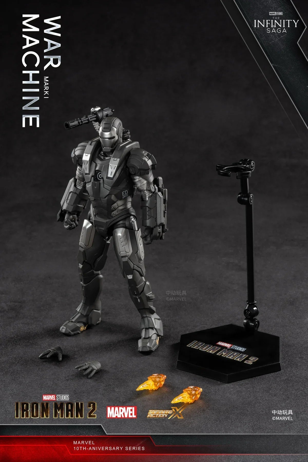 ZD Original Iron Man MK30 Blue Steel 1/10 Iron Patriot MK3 Marvel legends War Machine 10th Anniversary Action Figure Model Gift