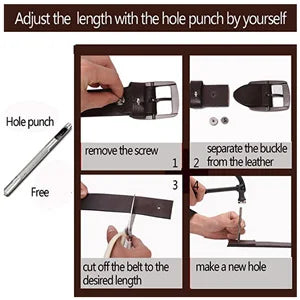 2024 BISON DENIM Men Belts Cow Split Genuine Leather Pin Buckle Business Waist Straps Retro Pin Buckle Fancy Male Belt For Jeans