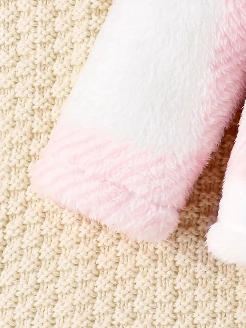 Fall  Girl Outfit Pink Arctic Fluffy Coat  Winter Casual Jacket Baby Clothing  Warm Top Cute