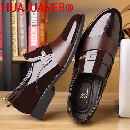 Men Leather Casual Shoes Men Shoes Autumn New Business Formal Men Leather Shoes Casual Cover Foot Heightening Leather Shoes Men