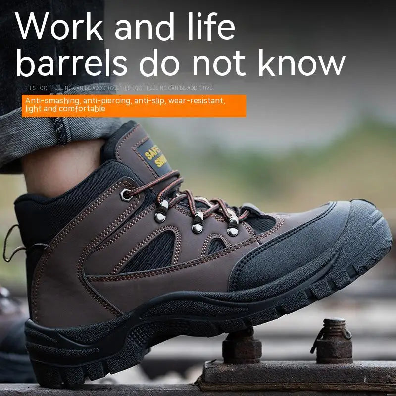 Lightweight Men Safety Botas Men Work Safety Shoes Anti-puncture Steel Toe Cap Non Slip Work Sneakers Male Tactical Boots