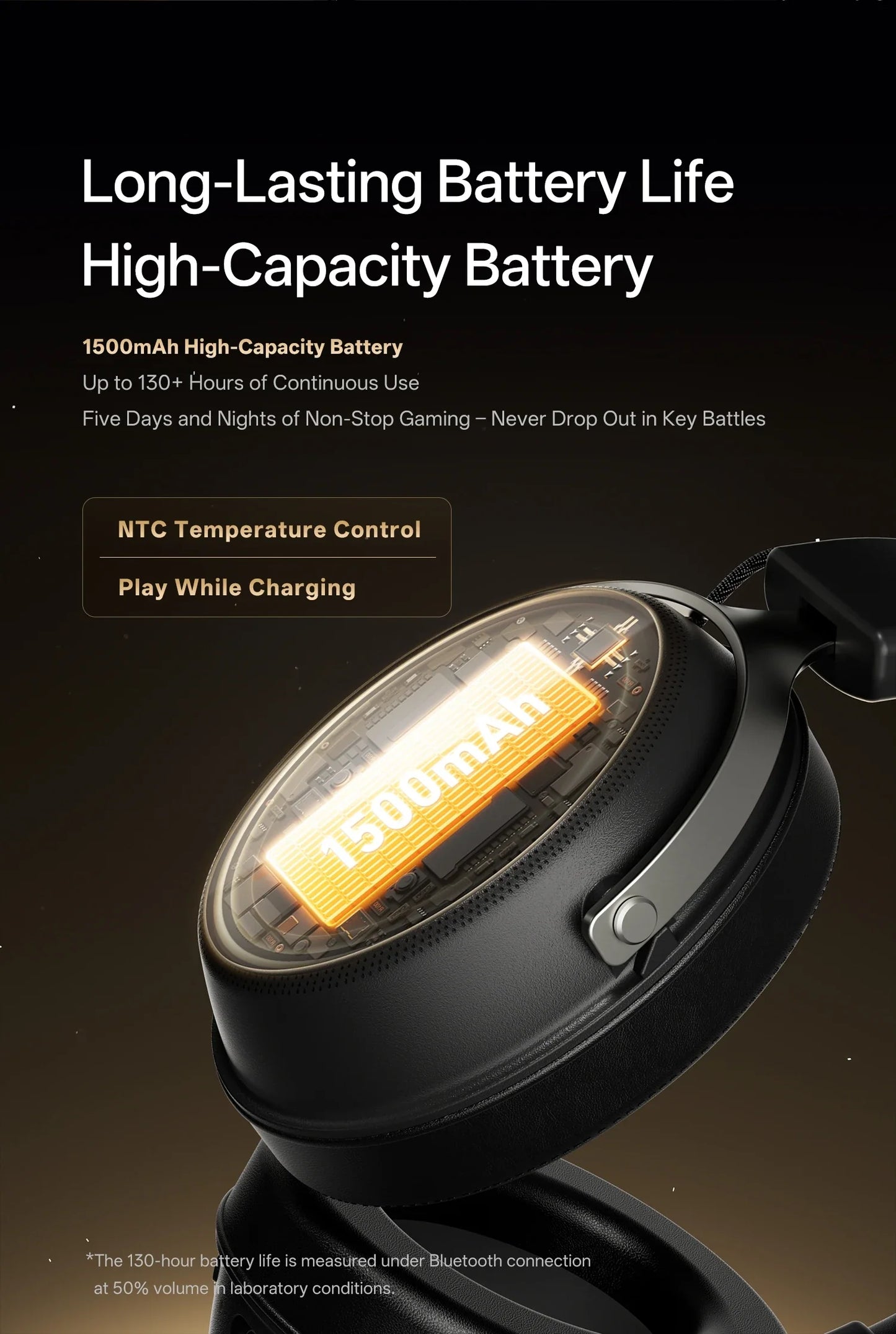 ATK M1 Game Headset Three Mode Wireless Headworn PS5  PC Gaming Headset Microphone Virtual 7.1 Surround Noise Reduction Headset