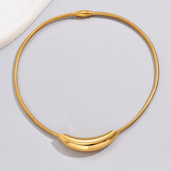 316L Stainless Steel Fashion Fine Jewelry Minimalism Hip Hop Punk Arc Shape