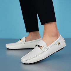 Casual Slip on Formal Loafers Men Moccasins Italian Black Male