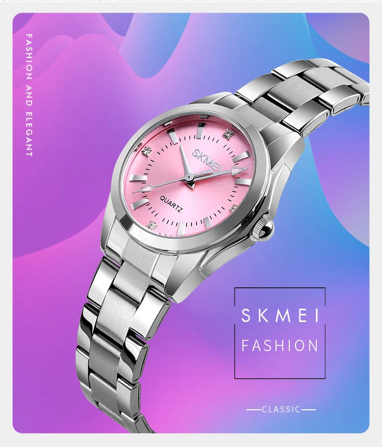 Skmei Japan Movement Luxury Quartz Watches For Women Thin Lady Hour Ladies Reloj Mujer Fashion Simple Quartz Women Watch 1620