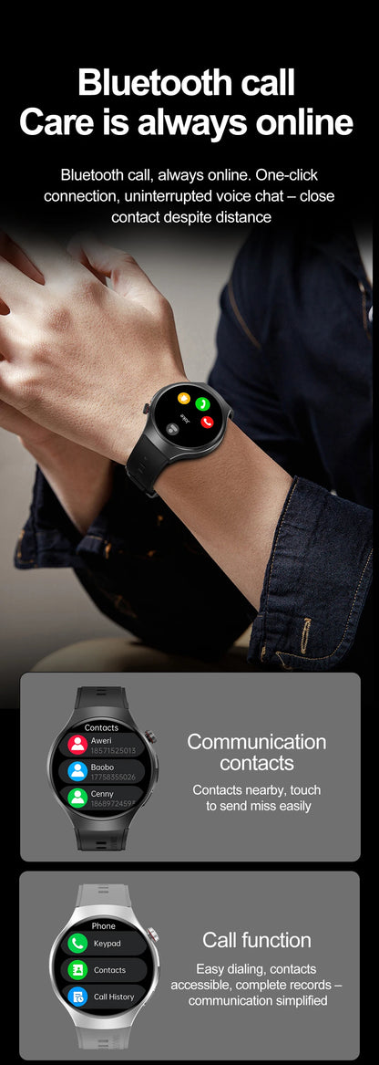 New Smart Watch Men Full Touch Screen Compass Bluetooth Call Flashlight Sports Activity Fitness Heart Rate Waterproof Smartwatch