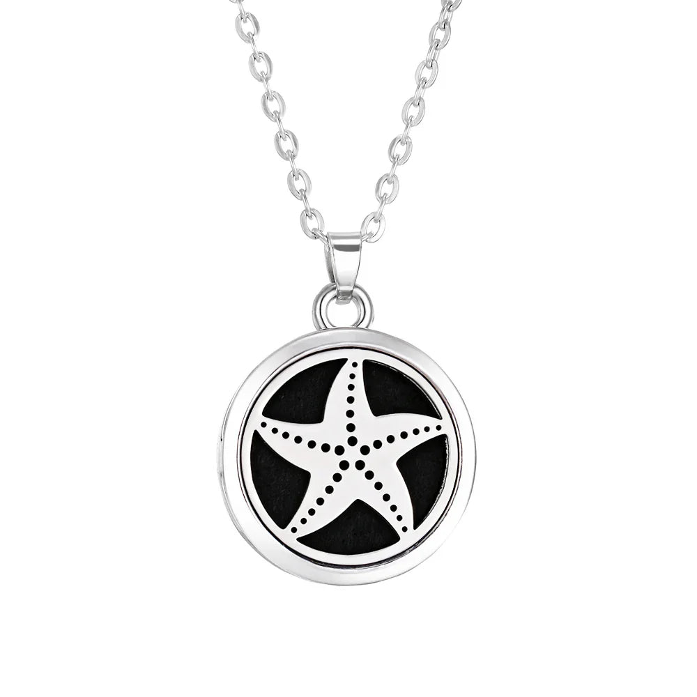 Tree of Life Aromatherapy Necklace Perfume Essential Oil Diffuser Alloy Stainless Steel  Locket Pendant Aroma Diffuser Necklace